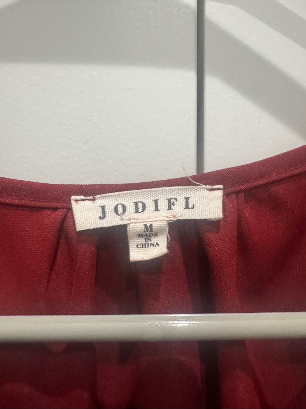 JODIFL Red Mini Dress with Puff Sleeves - Picture 5 of 7
